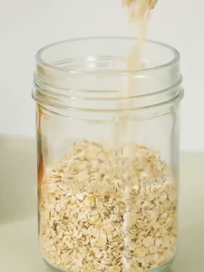[SG Stock] Overnight Oats jar Oatmeal Cup Cereal & Yogurt with Lid & Spoon Oat Glass Container 430ml