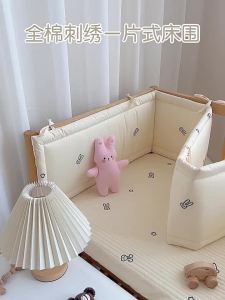 Insular | 2026 Baby Crib Bumper Featuring Cartoon Embroidery for Newborn Babies It Is A Soft Padding for Protection Against Bumps and