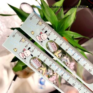 Cute Cartoon Capybara Ruler Thickened Acrylic Student Straight Ruler 15cm Shake Shake Home Fabric Sewing DIY Tools And Finished Products
