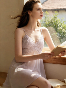 GAINREEL | Seductive Purple Lace Sleep Dress
