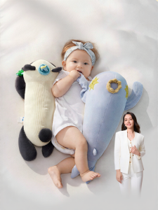 BC Babycare | BabyCare Cartoon Soothing Pillow Multifunctional Sleeping Pillow For Newborn Anti-Fall Roll Over Prevention Bed Falling Prevention Pillow