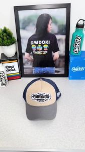 Trucker Hat Pinonymous Topi Jaring Pria Distro Original Abu Cream Navy