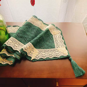 Retro American Country Cotton Yarn Hook Needle Lace Table Flag TV Cabinet Shoe Cabinet Cover Cloth Dining Table Dustproof Decorative Cloth