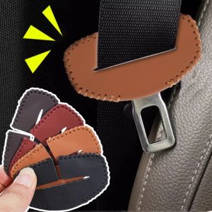 2Pcs Car Seat Belt Buckle Protector Universal Anti-Scratch Safety Leather Multicolor Seat Belt Clip Cover Car Interior Accessories