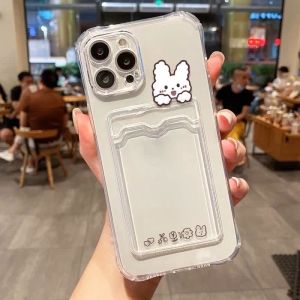 Tempat Kartu TPU Slot Cangkang Lunak untuk VIVO Y17 Y15S Y17S Y35 Y36 Y100 Y200E V30 V30 PRO Y22S Y16