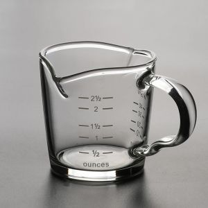 70ml ESPRESSO Heat-resistant Glass Measuring Cup Kitchen Clip for Espresso Double Mouthed Cups