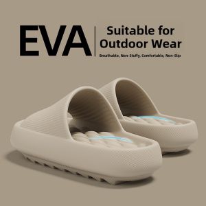 Mens Outdoor Summer Slippers Thick Bottom Sports Anti-Slip Wear-Resistant odor-Resistant EVA Flat Sandals Casual Slip-On Shoes