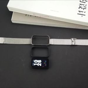 Strap For Mi Band 9 Active Watchband For Xiaomi Smart Band 8 Active Metal Wristband for Mi Band 9 Active correa Stainless Steel