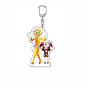 Bandai | For TADC Pomni Jax Gangle Series 5cm Acrylic KeyChain Anime Peripheral Creativity Backpack Pendant Ornament Festival Gift