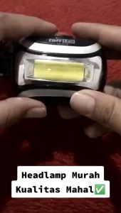 Senter Kepala Mini COB 35W Headlamp LED Rechargeable Waterproof 3 Mode Terang