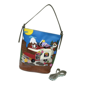 Stylish and Large Capacity Bucket Bag for Travel with Embroidery