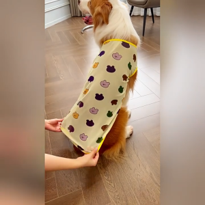 KP สุนัขขนาดใหญ่เสื้อผ้าสัตว์เลี้ยงตาข่ายเสื้อกั๊กสุนัขแมว Corgi โกลเด้นรีทรีฟ Jarre Aero Bull ป้องกันแสงแดดผลิตภัณฑ์ที่เกี่ยวข้องกับแมวเสื้อผ้า