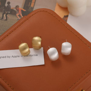 S925 Silver Needle Matte Arc Shaped Earrings Womens Fashion Luxury Trendy Ear Jewelry Clip on Earrings Geometric Pattern