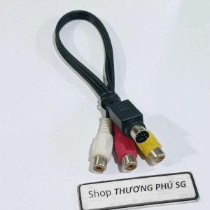 Cáp S Video ra AV / S Video 7 Pin ra 3 AV Cái - Cáp dài 25Cm
