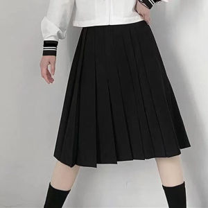Chubby Girl Plus size Extra Large 100.00kg Japan fashion Jk Uniform Genuine Long dress Preppy Short dress Pleated Skirt Skirt