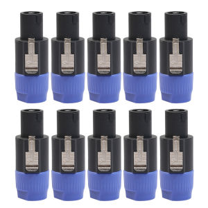 [ VKTECH ] Set of 10 NL4FC 4-Pin Speaker Connectors for Audio Wiring Professional Sound System Accessories