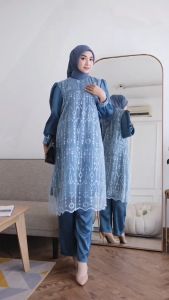 BEST SELLER Laura Set Brukat Premium Baju Muslim Wanita Terbaru Baju Kondangan Wanita Set Muslim Pesta