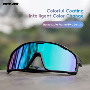 GUB New Cycling Glasses Men Women Spring Summer High Strength Dual Use Day Night Polarizing Lenses Photochromic Bike Windproof UV400 Eyewear Goggle Outdoor Sports Glasses Sunglasses