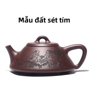 CANGHUTIANXIA | Bình Trà Đất Tím Điêu Khắc Thủ Công