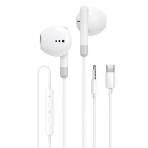 PESTON | Semi In-Ear Wired Phone Headphones with Mic and Control