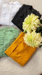 Setelan Kebaya Lonceng Airflow Cringkle Milan dan Bawahan Kamen Batik Stretch Free Selendang Kebaya Pengantin Pesta Wisuda Modern Bali