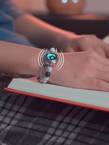 Totwoo Long Distance touch Light up&Vibrate Bracelets for Couples Long Distance Relationship Gifts Smart Sun&Moon Love Bracelet couple bracelet long distance couple vibrate bracelet totwoo smart bracelets