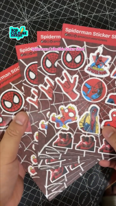 Superhero Spiderman Stickers Sheet (10 pcs) – Waterproof Matte Vinyl Laptop & Tumbler Stickers