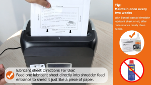 【Bonsaii】Paper Shredder Lubricant Sheets 12-Pack (21x15 cm/piece)