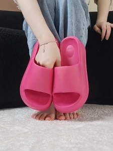 EVA Material High Heel Slippers Womens Summer Outdoor Wear Thick Bottom Heightening Anti-Slip Home Indoor Comfortable Feeling Sandals