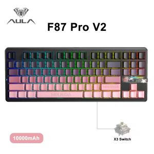 AULA | Aula F87 PRO V2 Wireless Gaming Keyboard With 10000mAh Battery 8K Polling SOCD/MT/TGL Tri-Modes Hot Swap TKL Mechanical Keyboard