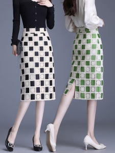 Hollow Embroidery Water Soluble Lace Mid-Length Skirt