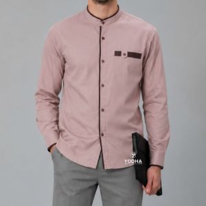 KEMEJA KOKO PRIA PANJANG TERMURAH YODHA MUSLIM BAJU KOKO MODEL TERBARU PUTIH ABU SAGE POLOS SANTRI