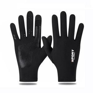 Summer Ice Silk Touchscreen Equestrian Riding Gloves Lightweight Breathable Flexible Horse Riding Gloves Driving Cycling Sports