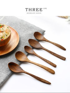 THREE LIFE | Natural Untreated Wooden Spoon