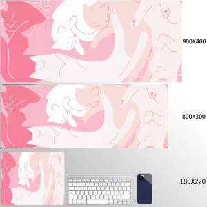 Bandai | Lớn XXL Mèo Xanh Miếng Lót Chuột 900x400 Kawaii Cao Su Để Bàn Thảm Phụ Kiện Máy Tính Lớn Game Thủ Mousepad Để Bàn Thảm
