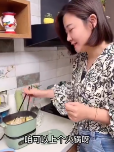 Roya electric cooker portable folding pot business travel small multi-function pot split one-person electric hot pot