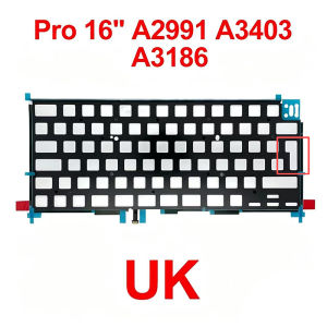 New Laptop Keyboard Backlight UK Big Enter key For MacBook Pro 16" A2991 A3403 A3186 Keyboard Backlit Sheet 2023 2023 Year
