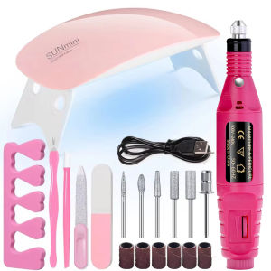 LULAA Fashion Nail Art Kit With LED UV Nail Lamp Gel Curing Machine Electric Nail File Drill Manicure Tools Set Gift for Friend