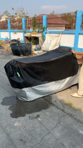 ผ้าคลุมรถมอเตอร์ไซค์ ผ้าคลุมรถมอไซ PEVA ฟิล์มอลูมิเนียม ป้องกันแสงผ้าคลุมมอไซค์ ถุงคลุมรถมอไซ