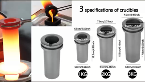 ไฟฮูอุปกรณ์เตาหลอมทองเบ้าหลอมแกรไฟต์บริสุทธิ์สูง1กก./2กก./3กก. เครื่องมือหล่อทองอัญมณีแม่พิมพ์ทอง