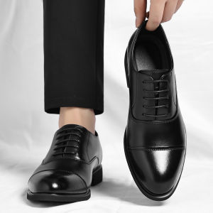 NUDANLAI | Winter Leather Insulated Business Height Increasing Casual Shoes