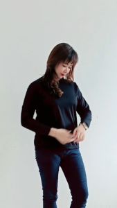 ( TERLARIS ) Kaos Polos hitam Panjang Wanita Bahan 100% soft katun - Kaos Polos Lengan Panjang - Kaos Hijab Polos - Kaos HITAM Polos Wanita - Kaos Polos Panjang