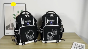 School Astronaut Bagpack for Kids Boys Bagpack for School Top Grade Top Grade Black Bag Luminous Bag