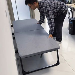 High Grade Folding Bed Foldable Single Bed Thick Portable Mattress Wide Metal Bed Frame/Fireheart Warrior