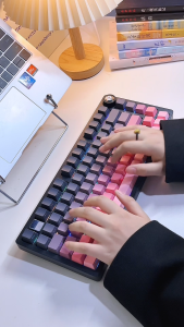 Leobog Hi75C Pro Tri Mode Mechanical Gaming Keyboard 75% Layout 81 Keys Hot Swap RGB Backlight Multifunction Knob Gasket