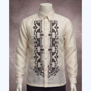 【 PREMIUM 】Modern Barong Tagalog Piña Jusilyn Long Sleeves Embroidery