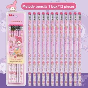 Sanrio 2B Non-Toxic Pencils with Cartoon Design for Grades 1 And 2 School Supplies Business Stationery Writing Tools