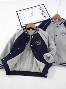Thickened Cotton Padded Baseball Jacket for Boys Warm Casual Outerwear Windproof Breathable Autumn Winter New Arrival Childrens Coat