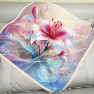 Elegant Floral Print 3D Flower Square Scarf Silk Womens Neck Protection Fashionable Trendy Small Square Scarf Polyester Fiber