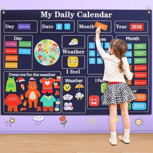 My Daily CalendarFarmTransportation Felt Story Board For ToddlersPreschool Education Storytelling Montessori Toys for Kids